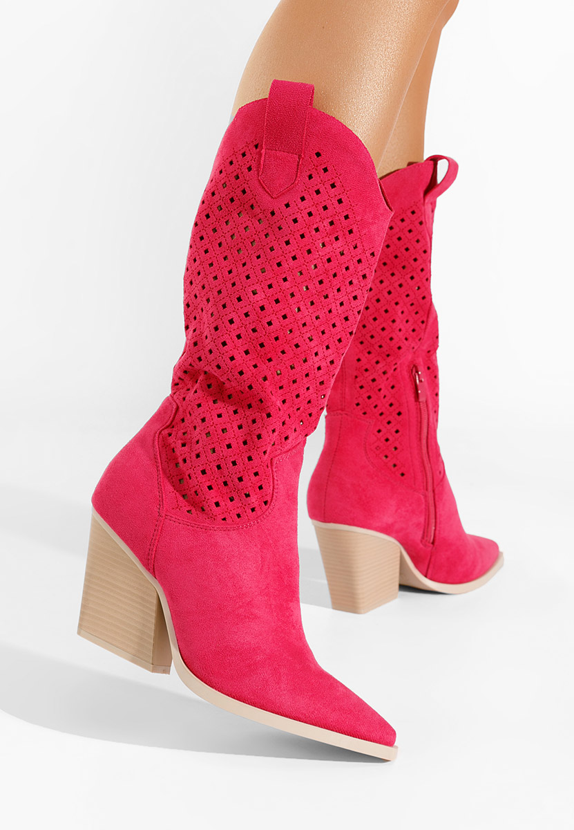 Fuchsiové kovbojské čižmy Sephora