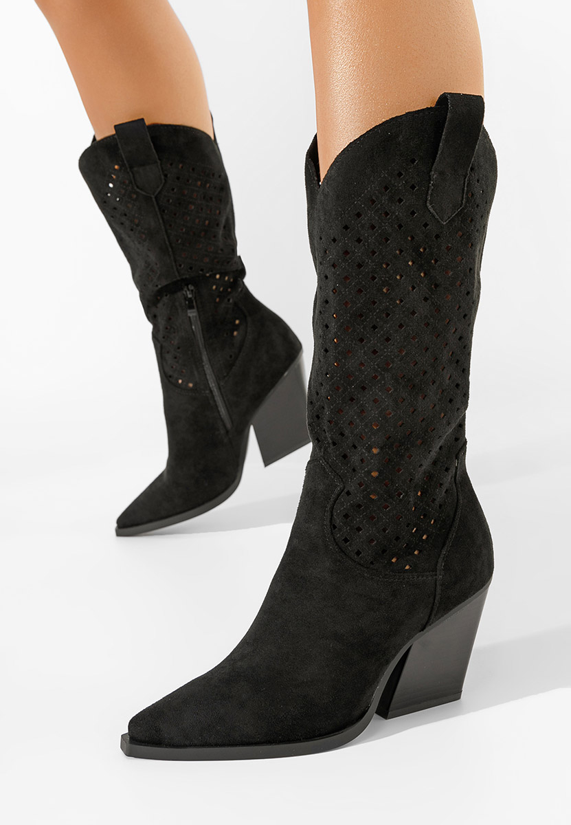 Čierne kovbojské čižmy Sephora