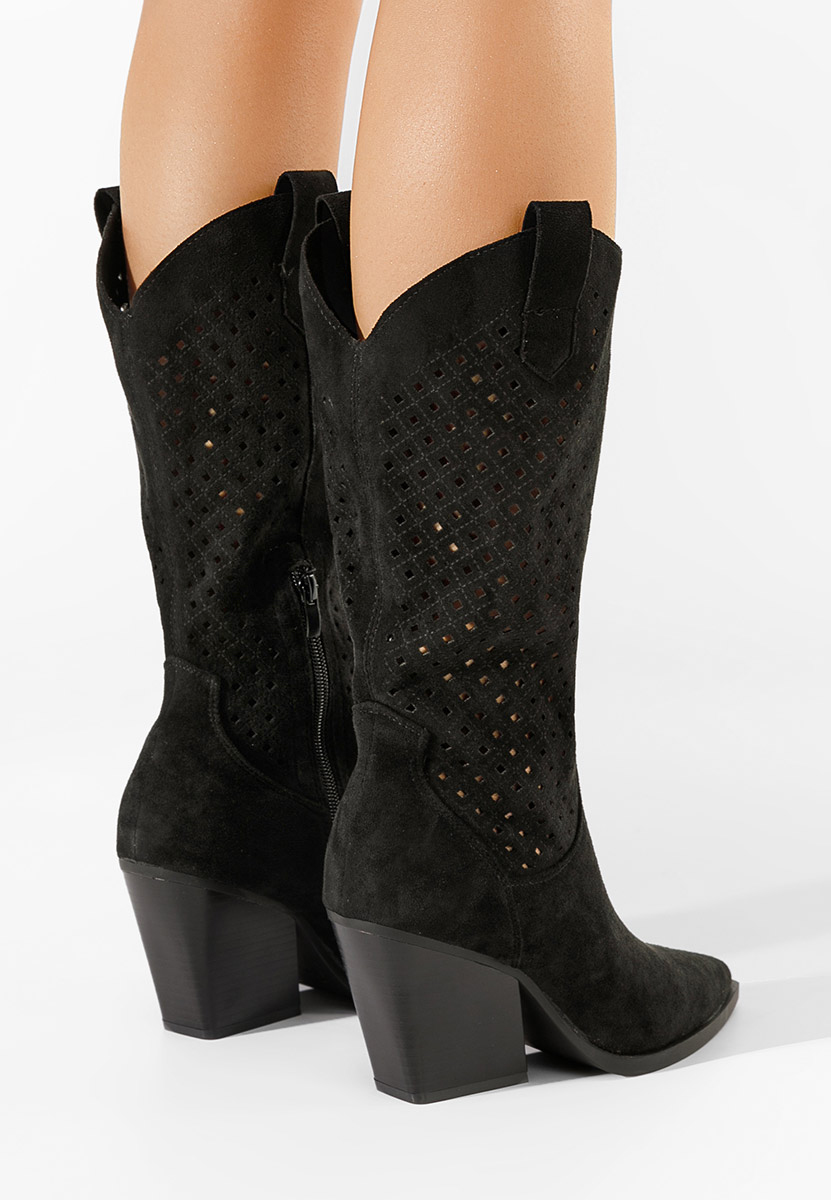Čierne kovbojské čižmy Sephora