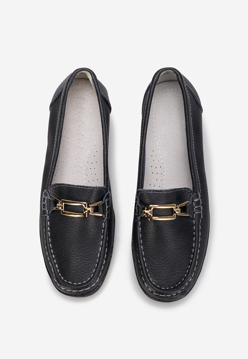 čierne dámske mokasíny na platforme Fahima