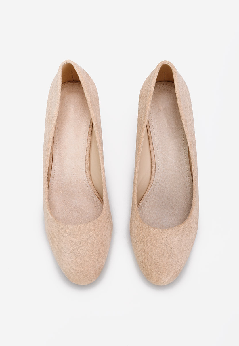 Khaki lodičky na hrubom opätku Cabrilia