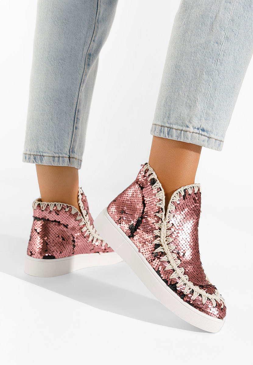 Ružové členkové čižmy Azna