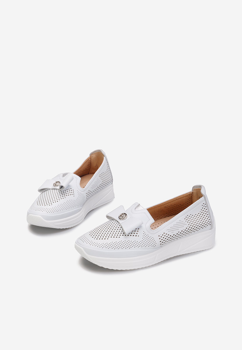 Biele mokasíny dámske Cinthya