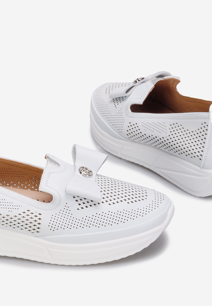 Biele mokasíny dámske Cinthya