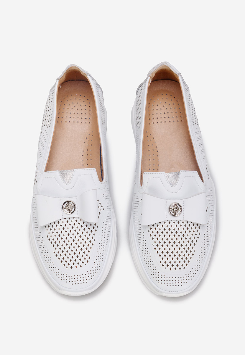 Biele mokasíny dámske Cinthya