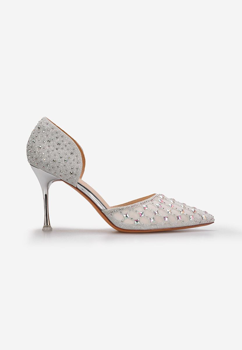 Strieborné elegantné lodičky Lorita
