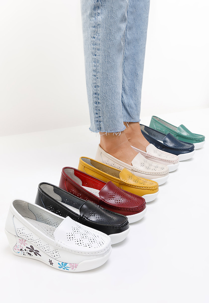 Ružové kožené mokasíny Havana