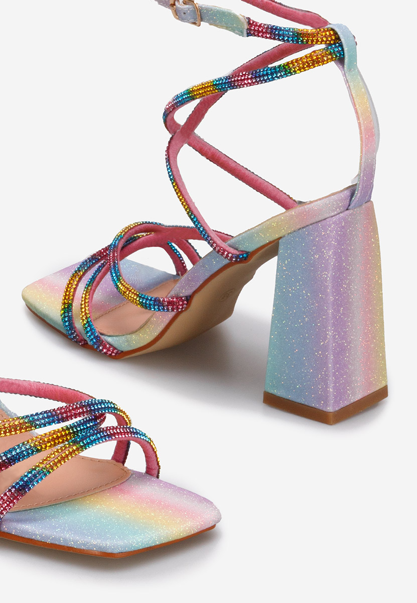 Viacfarebné elegantné sandále Karine