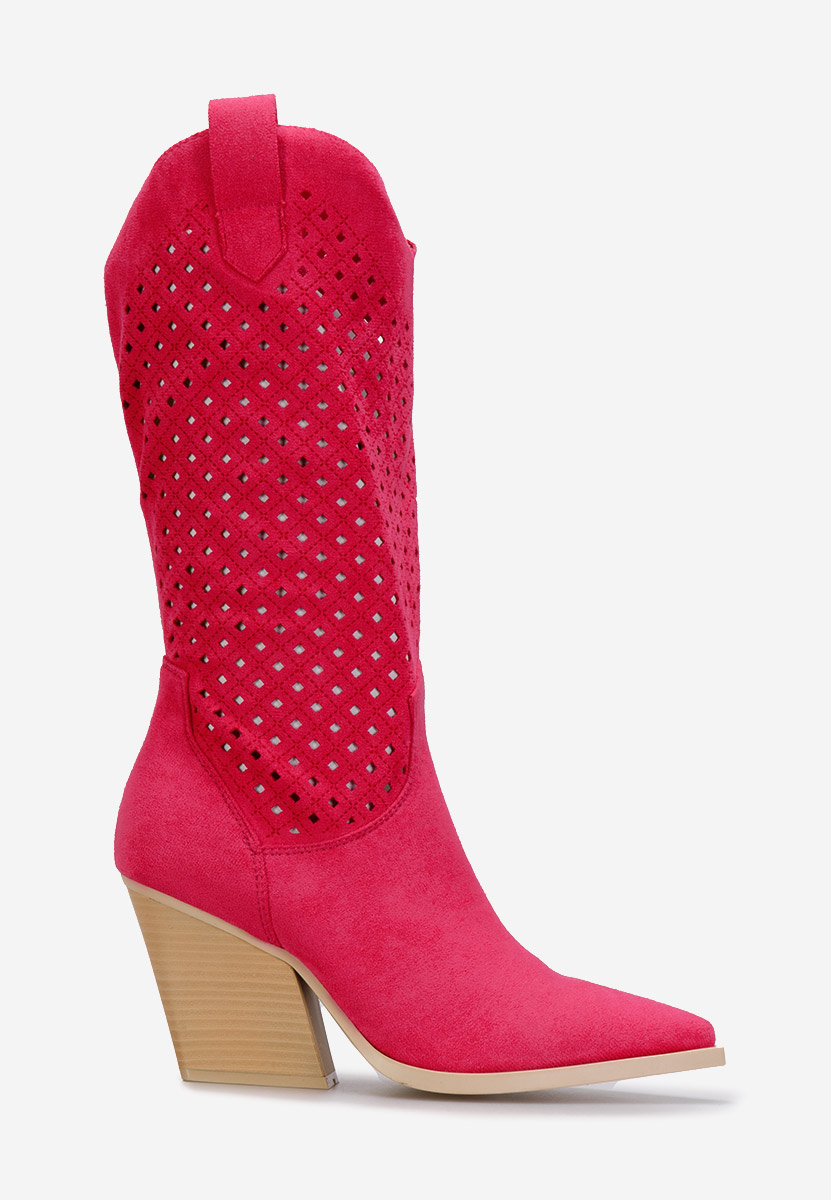 Fuchsiové kovbojské čižmy Sephora