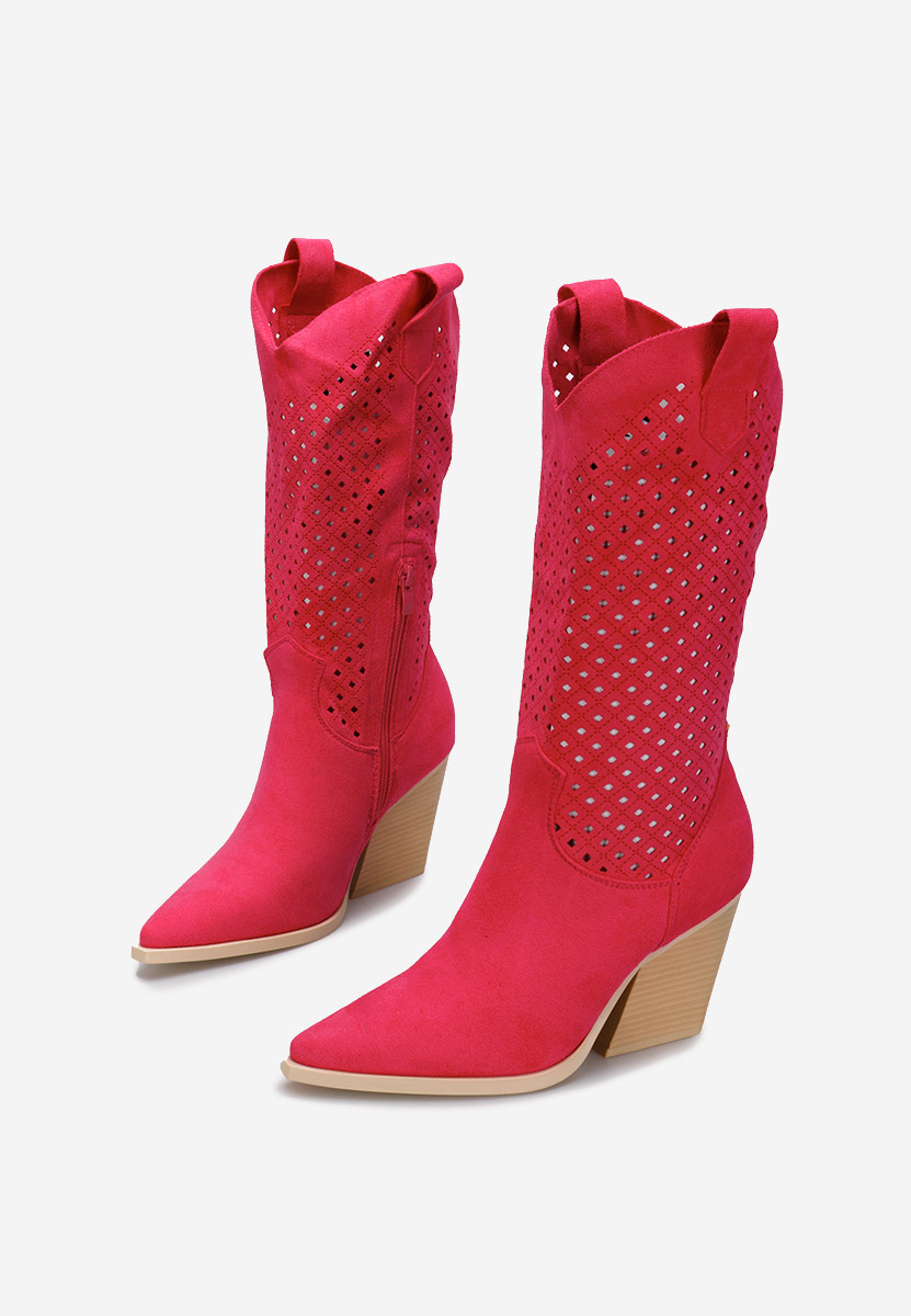 Fuchsiové kovbojské čižmy Sephora