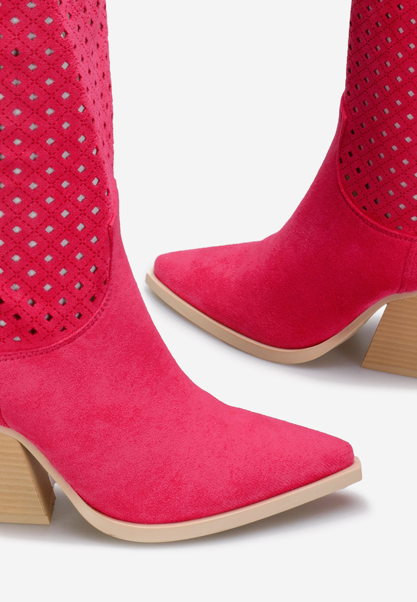 Fuchsiové kovbojské čižmy Sephora