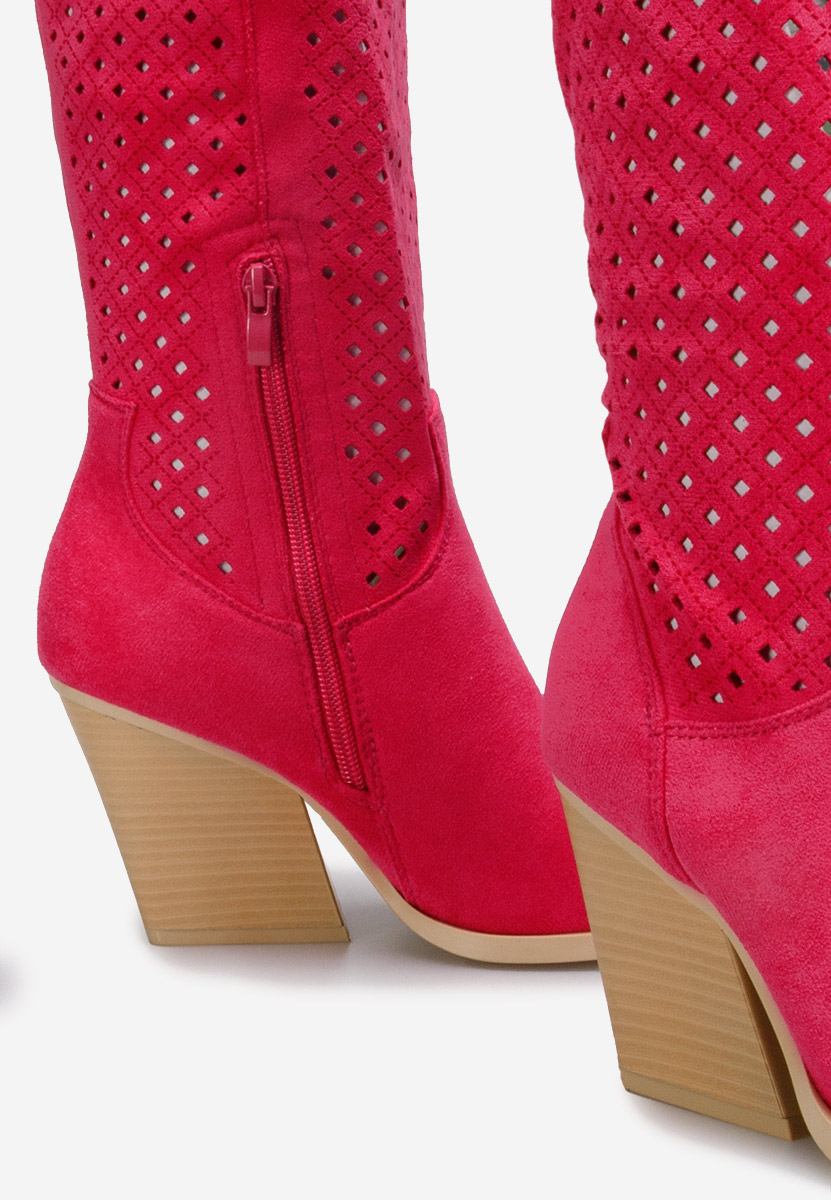 Fuchsiové kovbojské čižmy Sephora