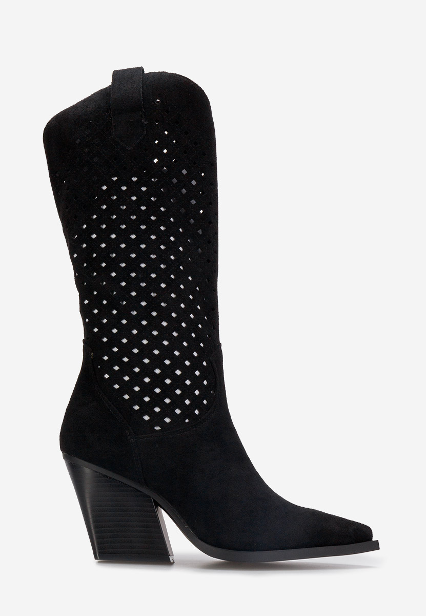 Čierne kovbojské čižmy Sephora