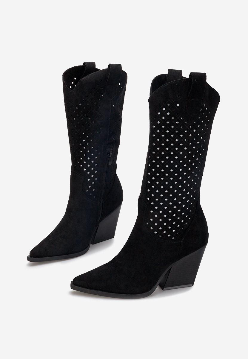 Čierne kovbojské čižmy Sephora