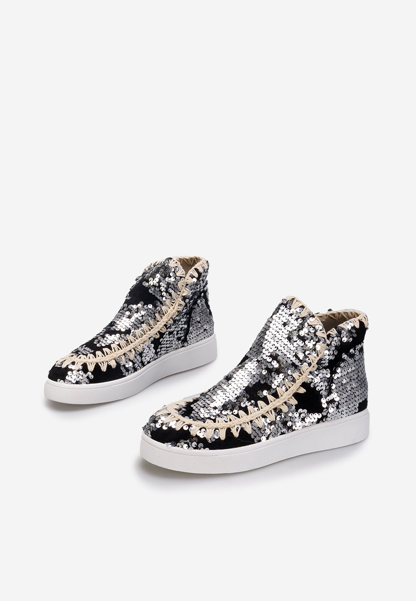 Strieborné členkové čižmy Azna