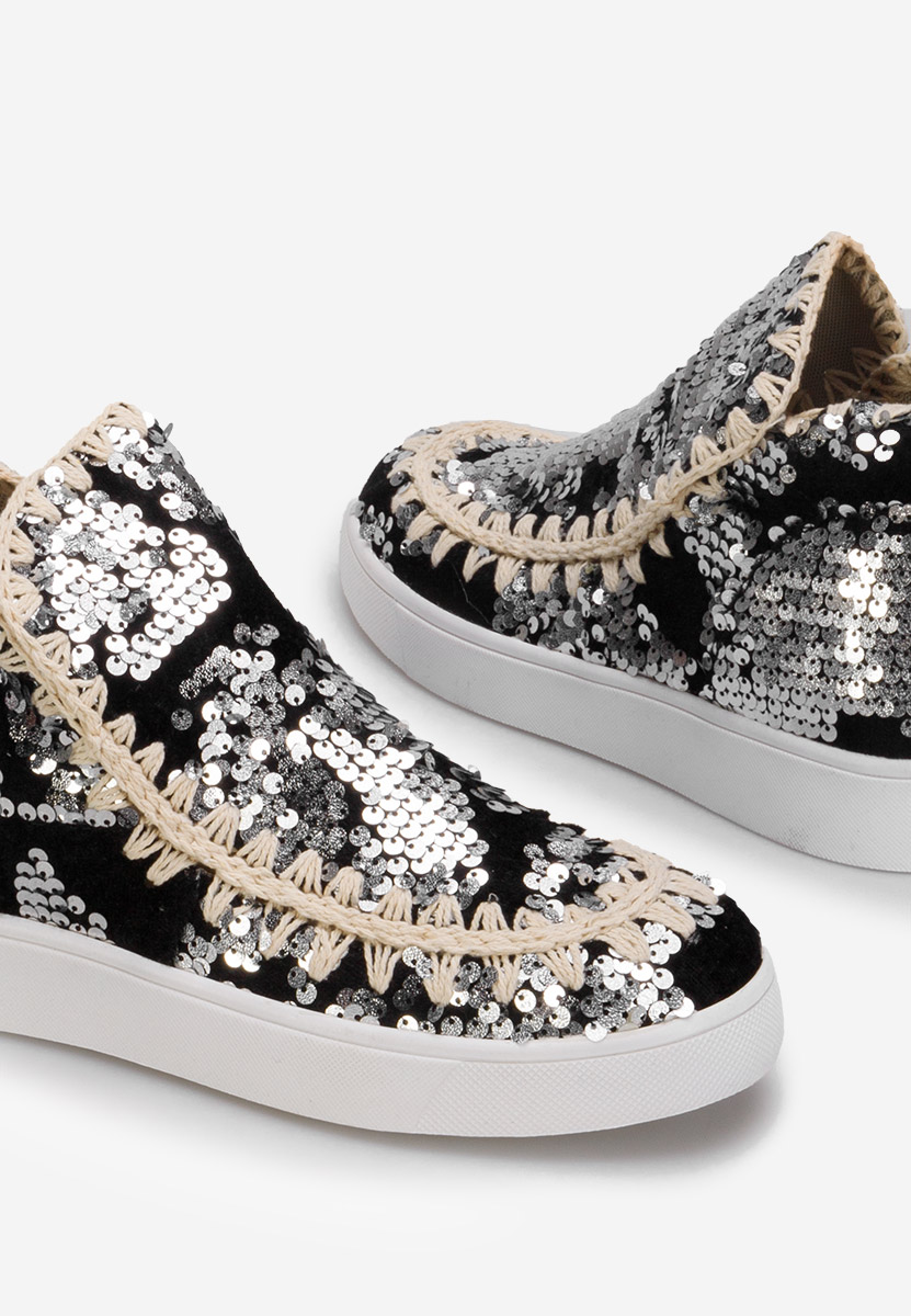 Strieborné členkové čižmy Azna