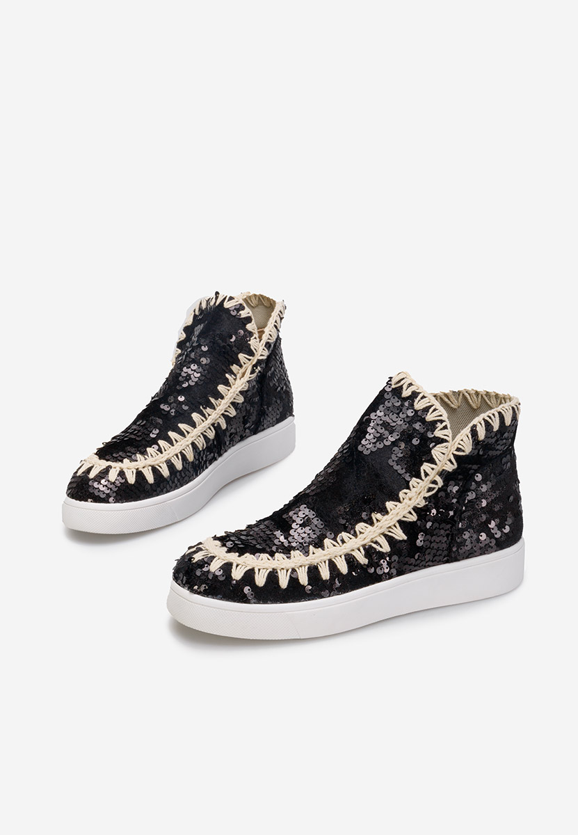 Čierne členkové čižmy Azna V4