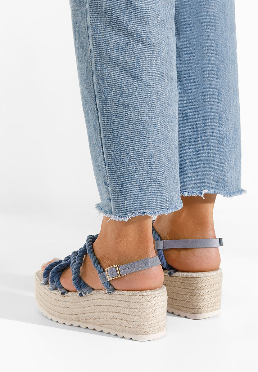Modré espadrilky na platforme Apia