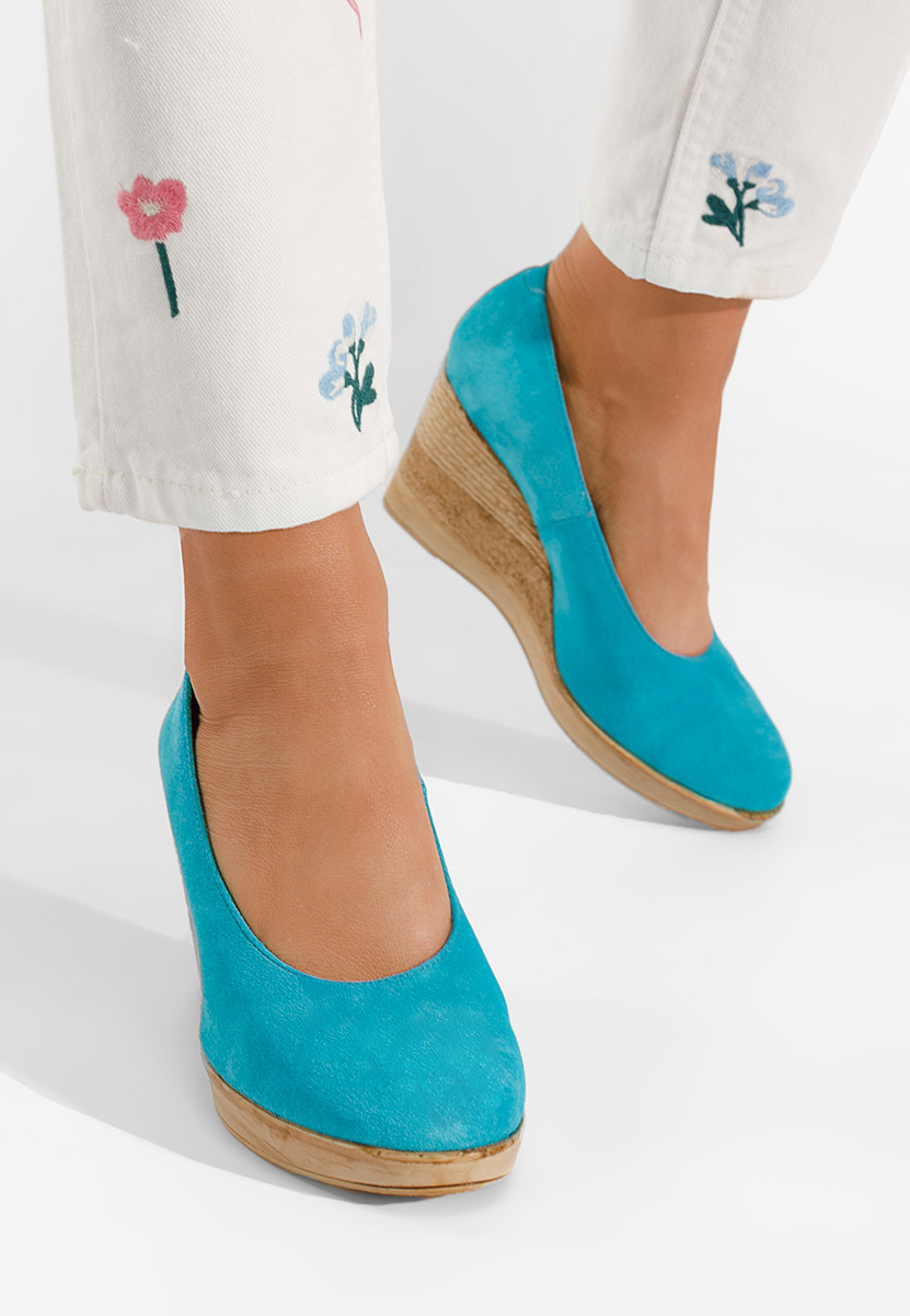 Svetlo modré lodičky na platforme Zola V2