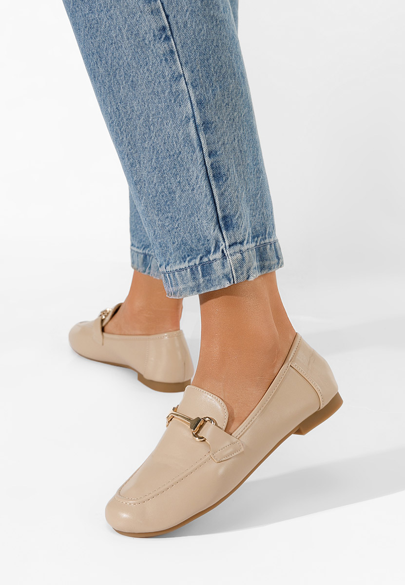 Béžové mokasíny dámske Casica