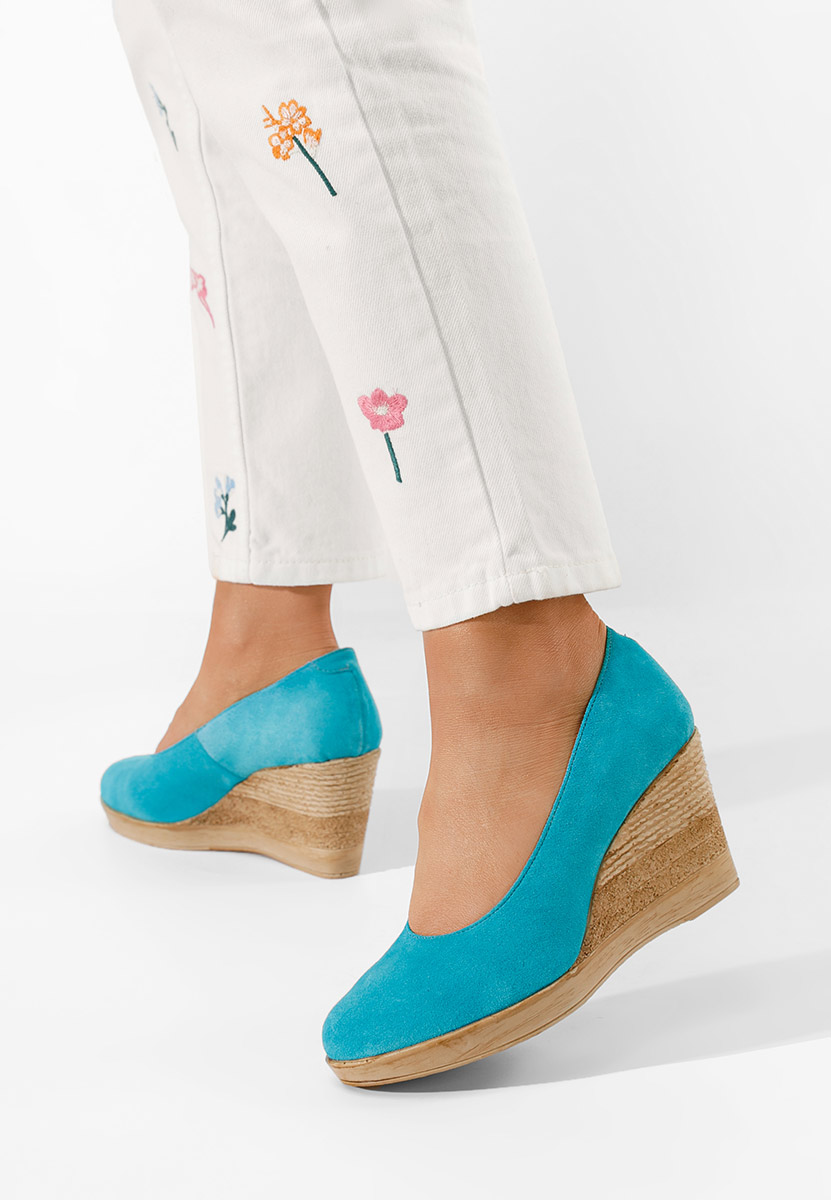 Svetlo modré lodičky na platforme Zola V2