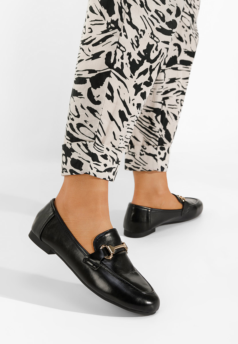 Čierne mokasíny dámske Casica