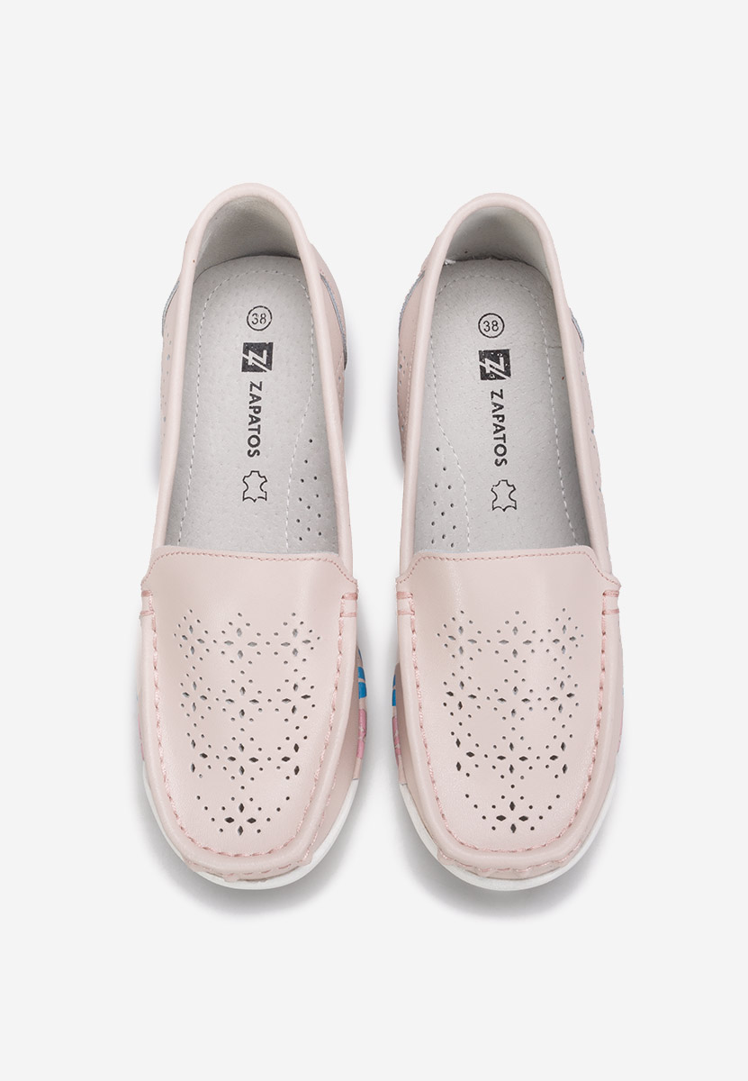 Ružové kožené mokasíny Havana