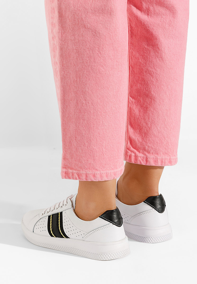 Biele kožené poltopánky dámske Trieste V4