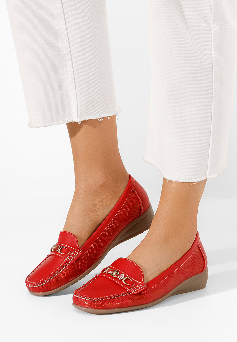 Červené mokasíny dámske Lerisea