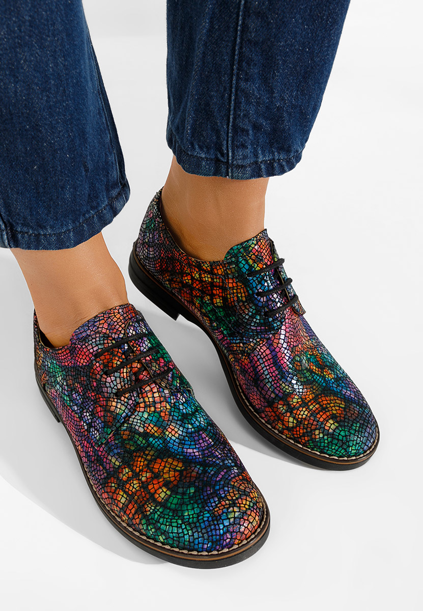 Farebné kožené derby dámske Otivera V14