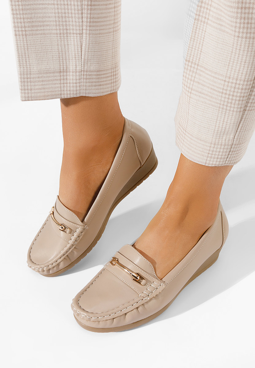 Béžové mokasíny dámske Norasea