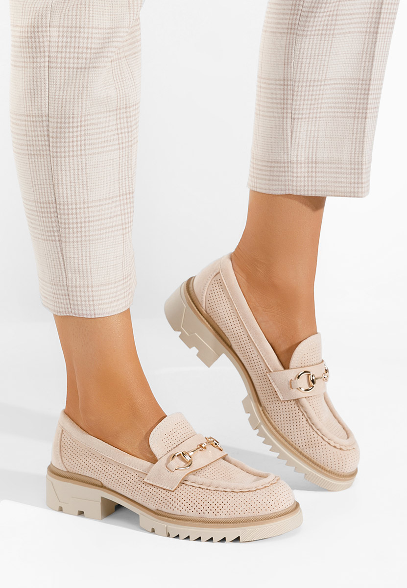 Béžové mokasíny dámske Sortela V2