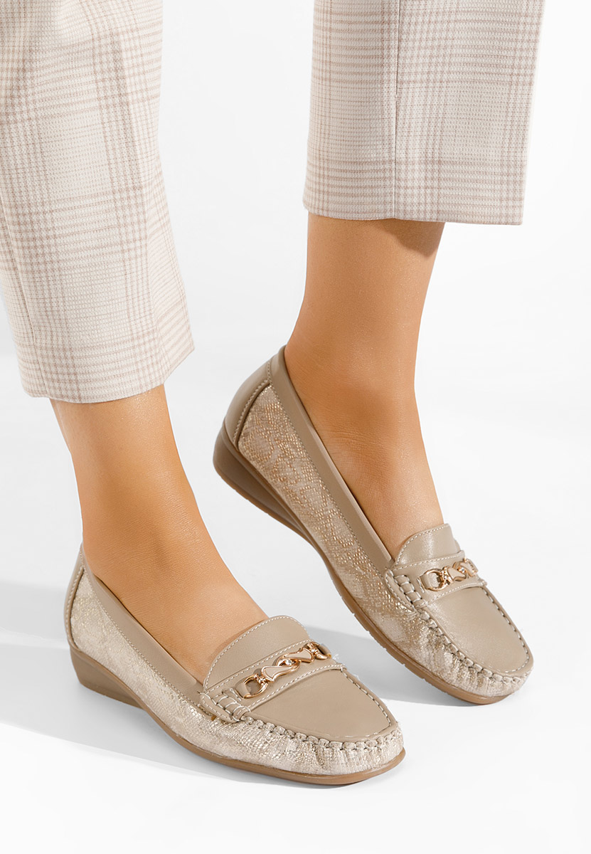 Béžové mokasíny dámske Lerisea