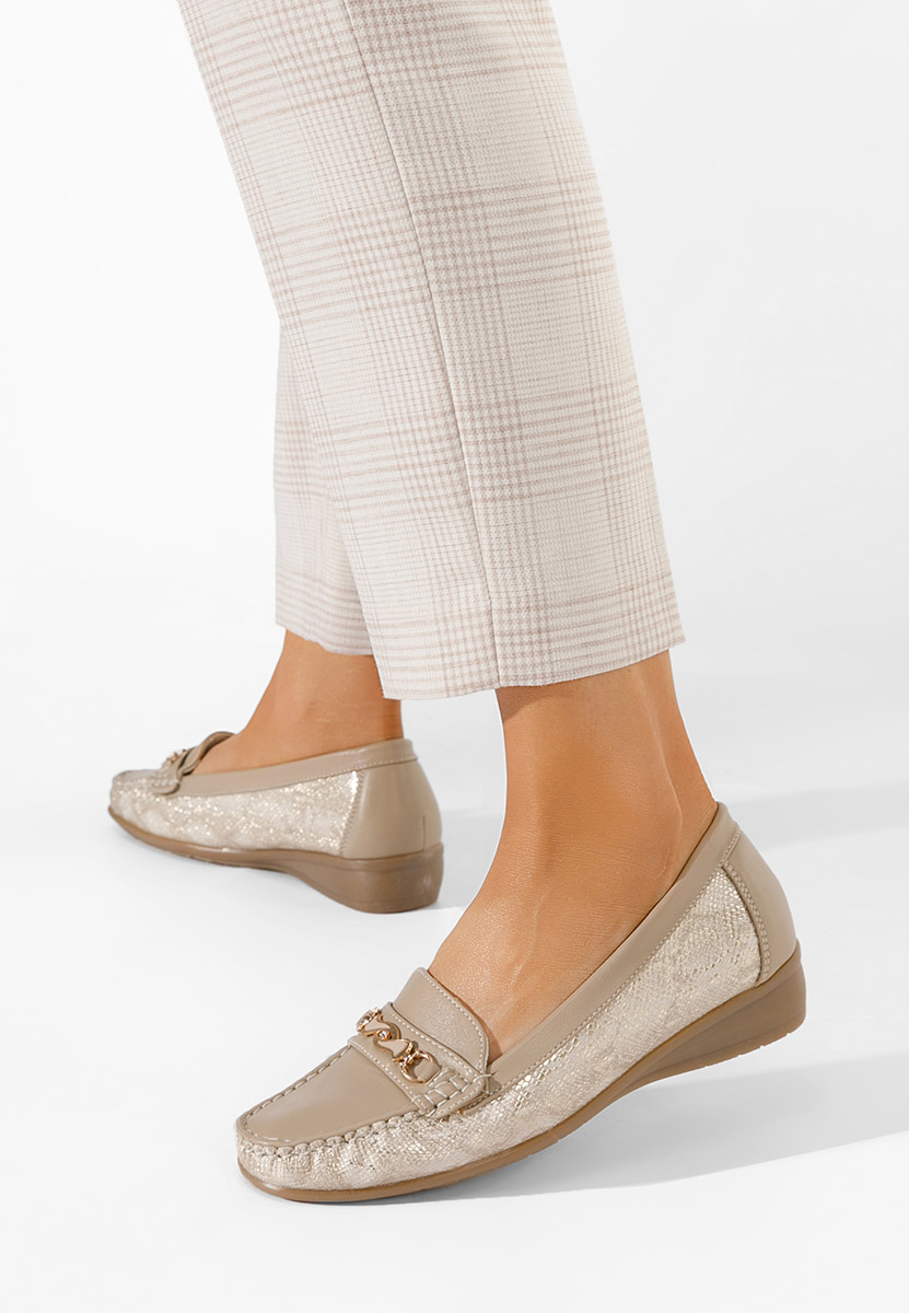 Béžové mokasíny dámske Lerisea