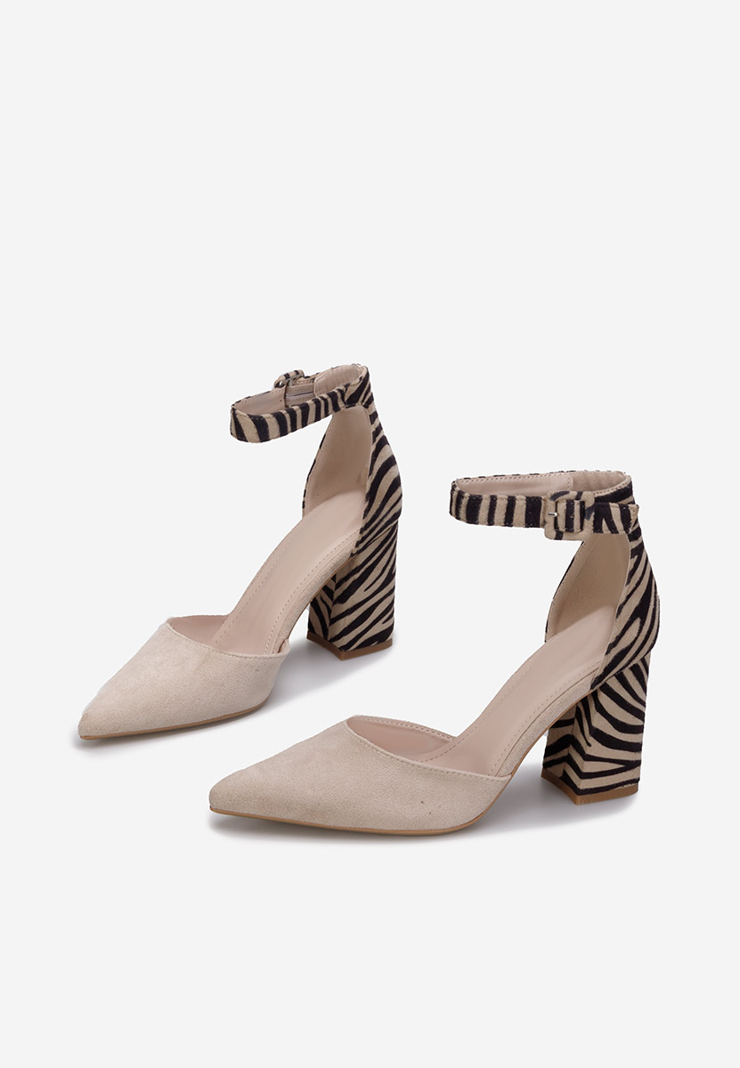 Zebra lodičky s remienkom Freya