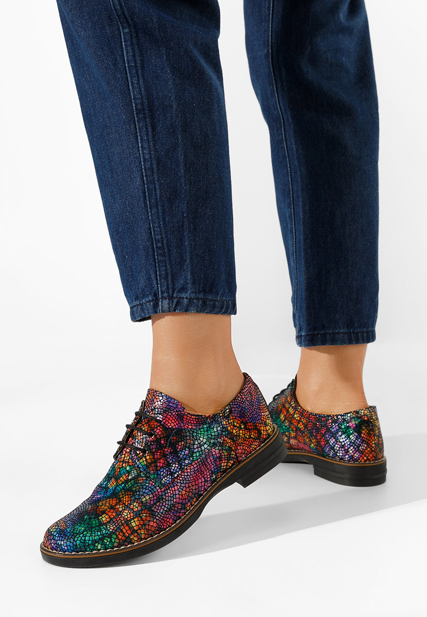 Farebné kožené derby dámske Otivera V14