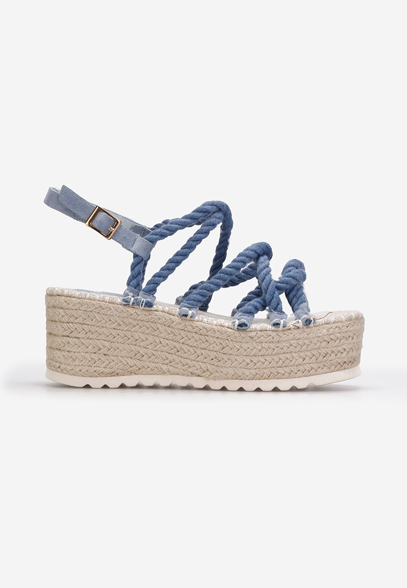 Modré espadrilky na platforme Apia