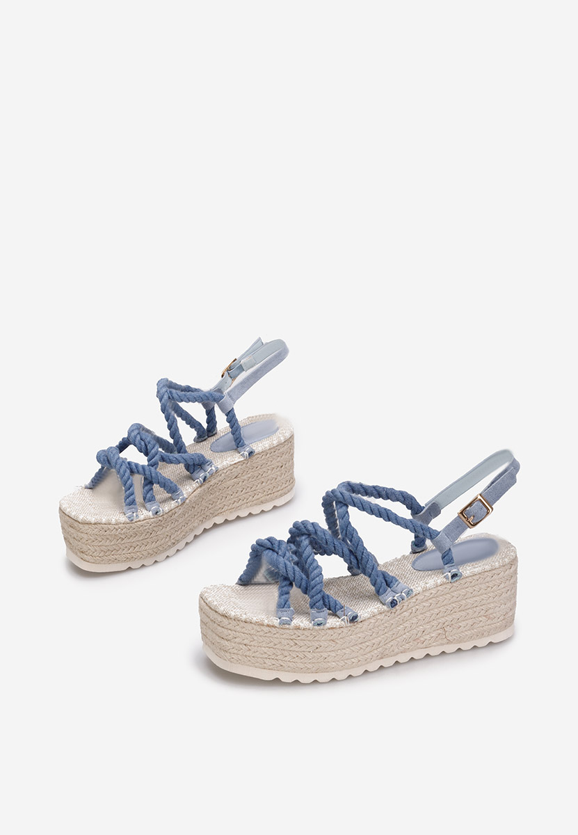 Modré espadrilky na platforme Apia