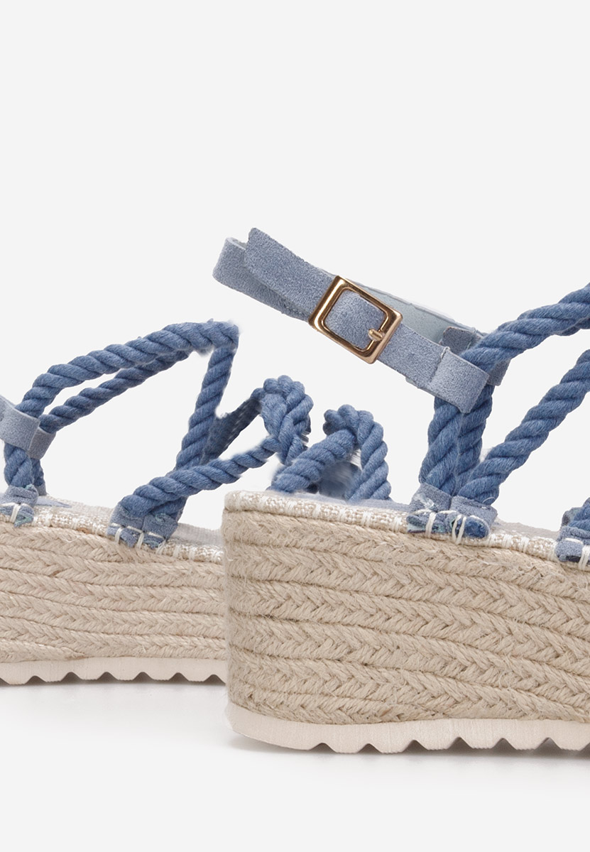 Modré espadrilky na platforme Apia