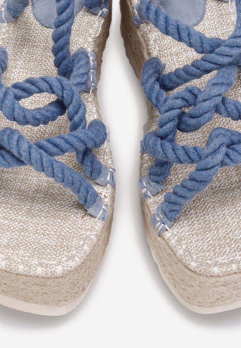Modré espadrilky na platforme Apia