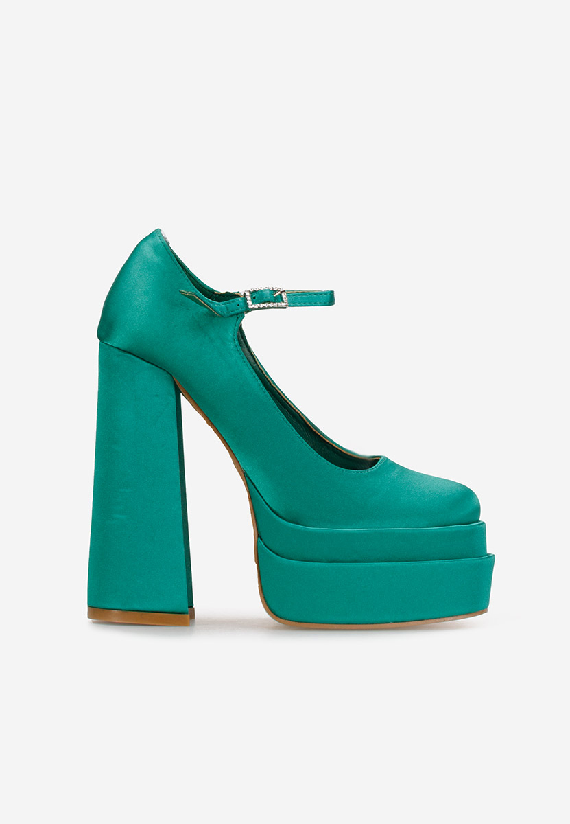 Zelené lodičky na platforme Bia