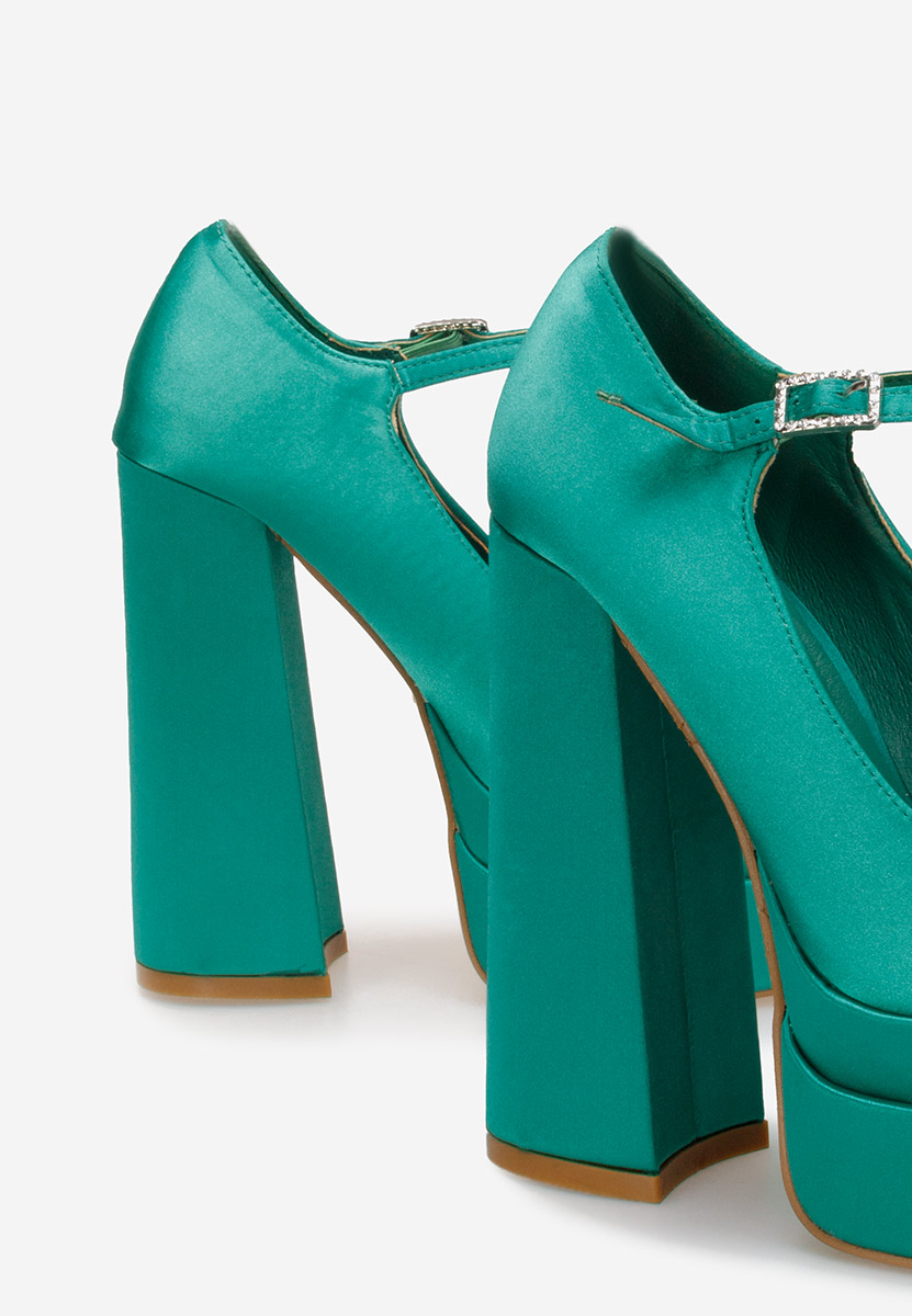 Zelené lodičky na platforme Bia