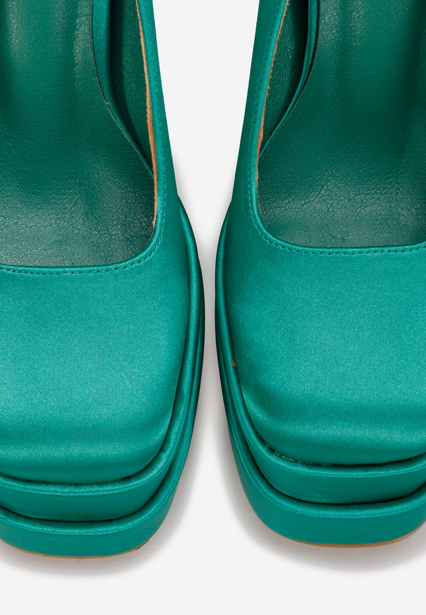 Zelené lodičky na platforme Bia