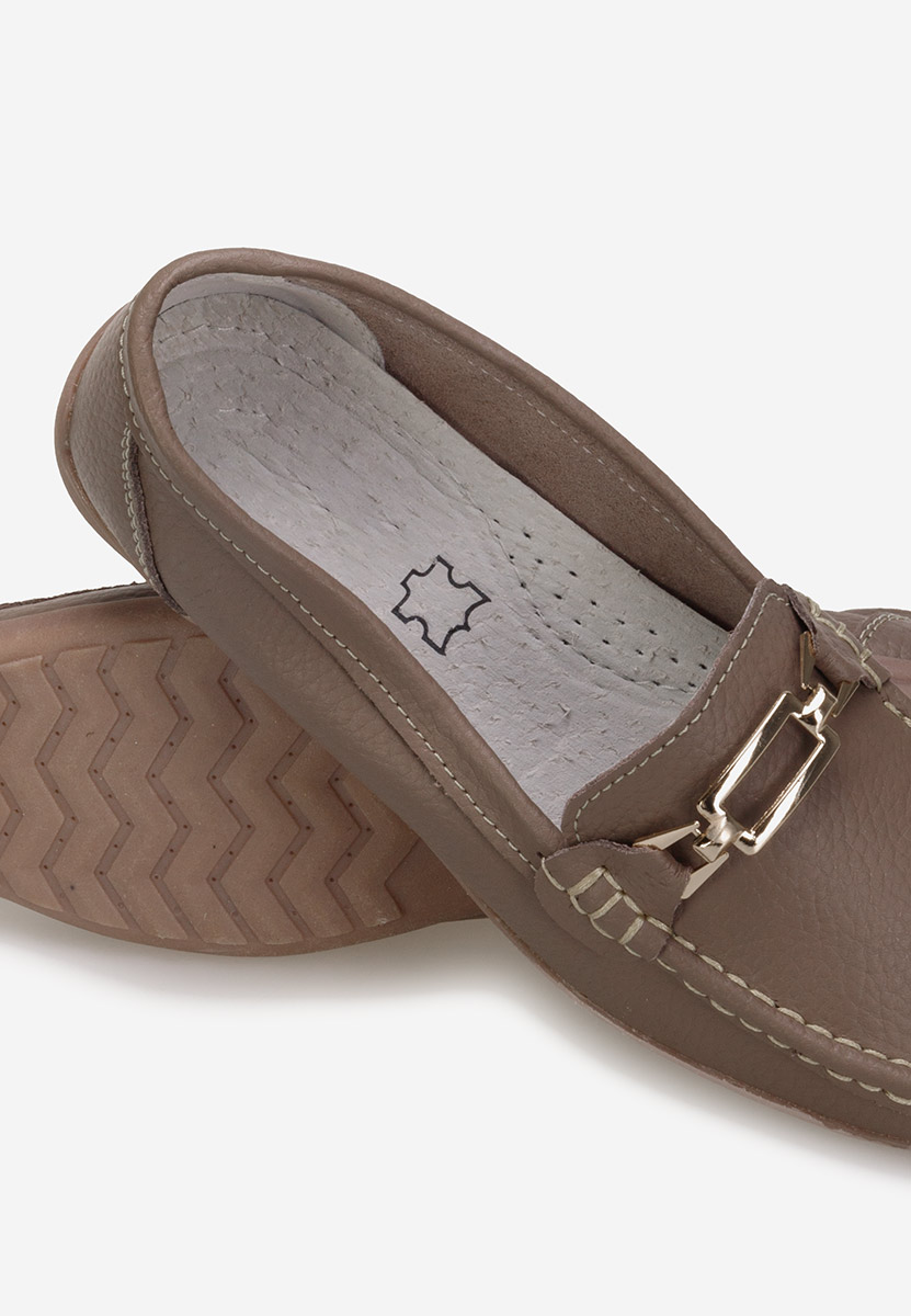 Khaki kožené mokasíny Celetina