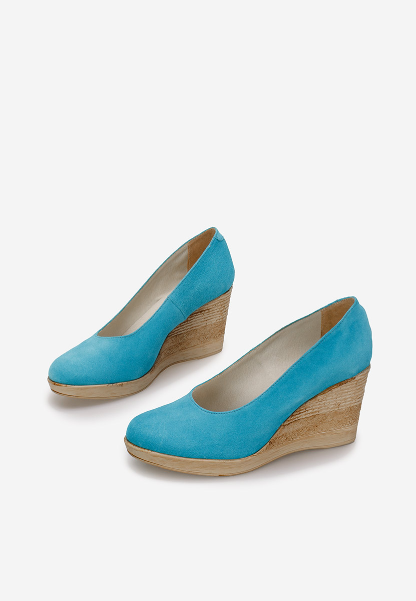 Svetlo modré lodičky na platforme Zola V2