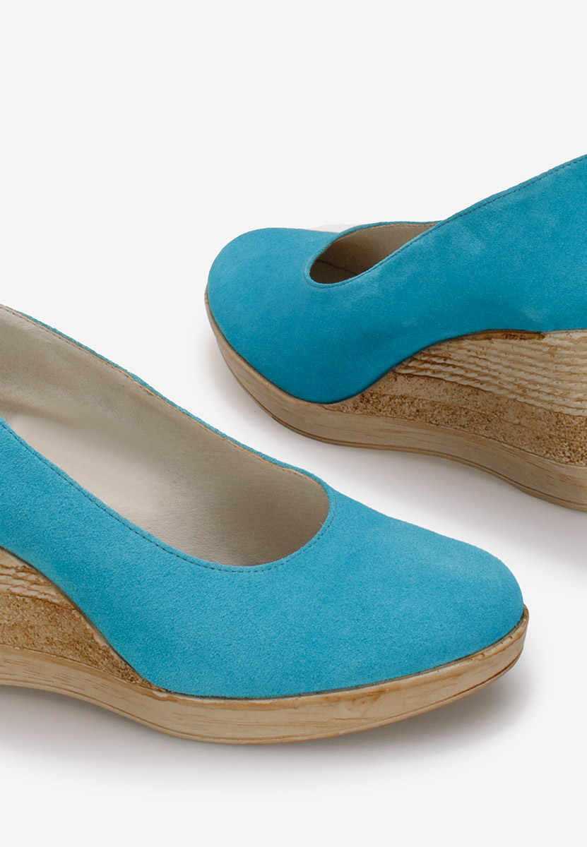 Svetlo modré lodičky na platforme Zola V2