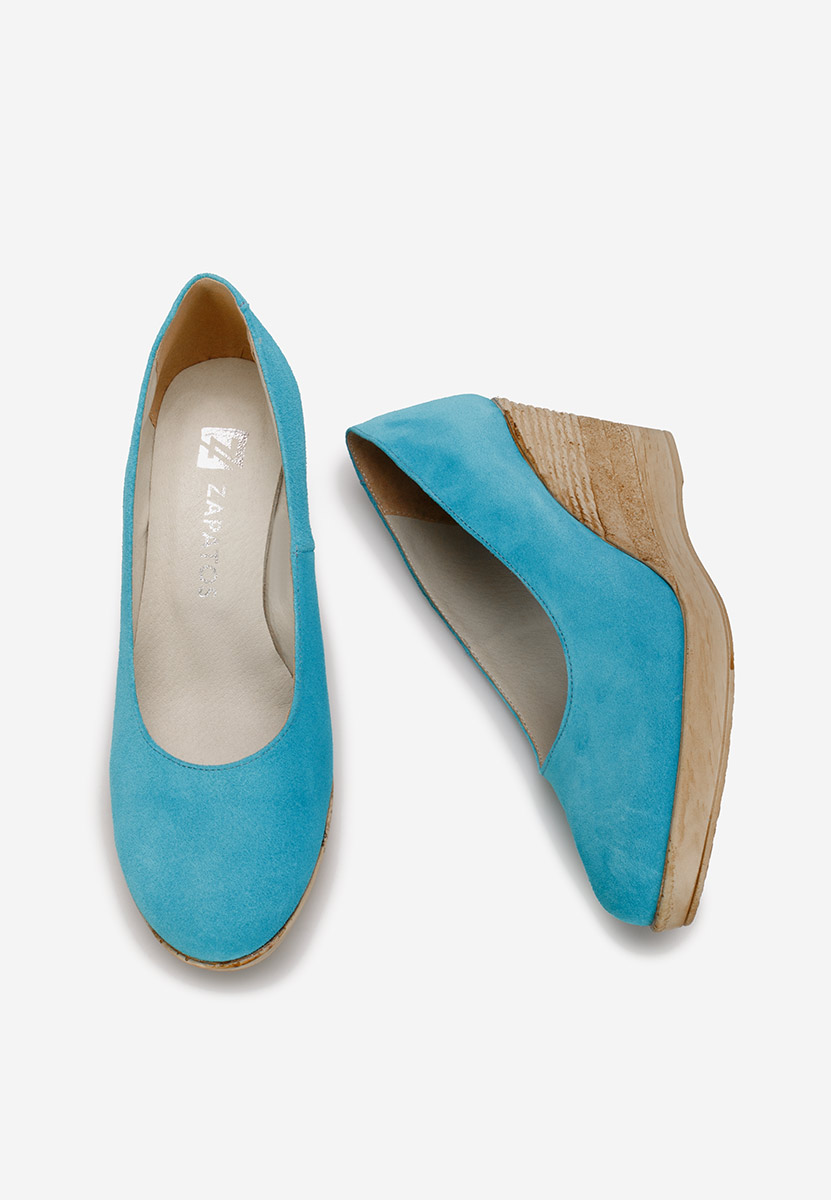 Svetlo modré lodičky na platforme Zola V2