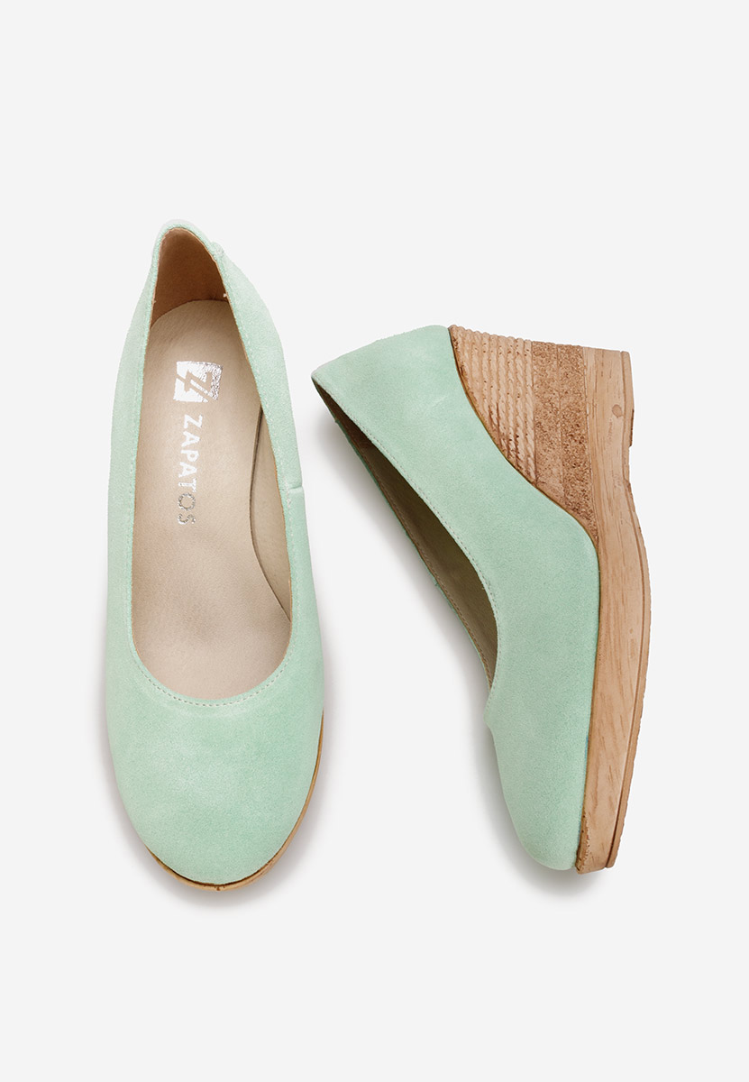 Tyrkysové lodičky na platforme Zola V2