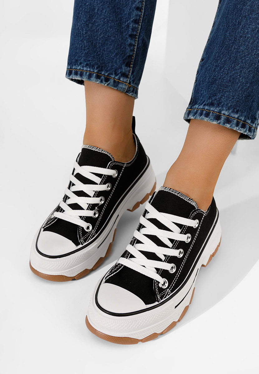 Čierne dámske nízké tenisky Raviana