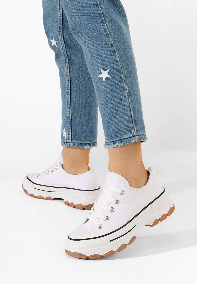 Biele tenisky na platforme Raviana